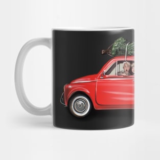 Christmas Joy Car With Two Kids Mug